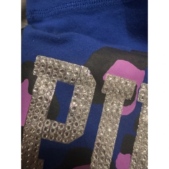 RARE Vintage Victoria's Secret Y2K foldover cropped PINK pants - Leopard Size M - Picture 7 of 8